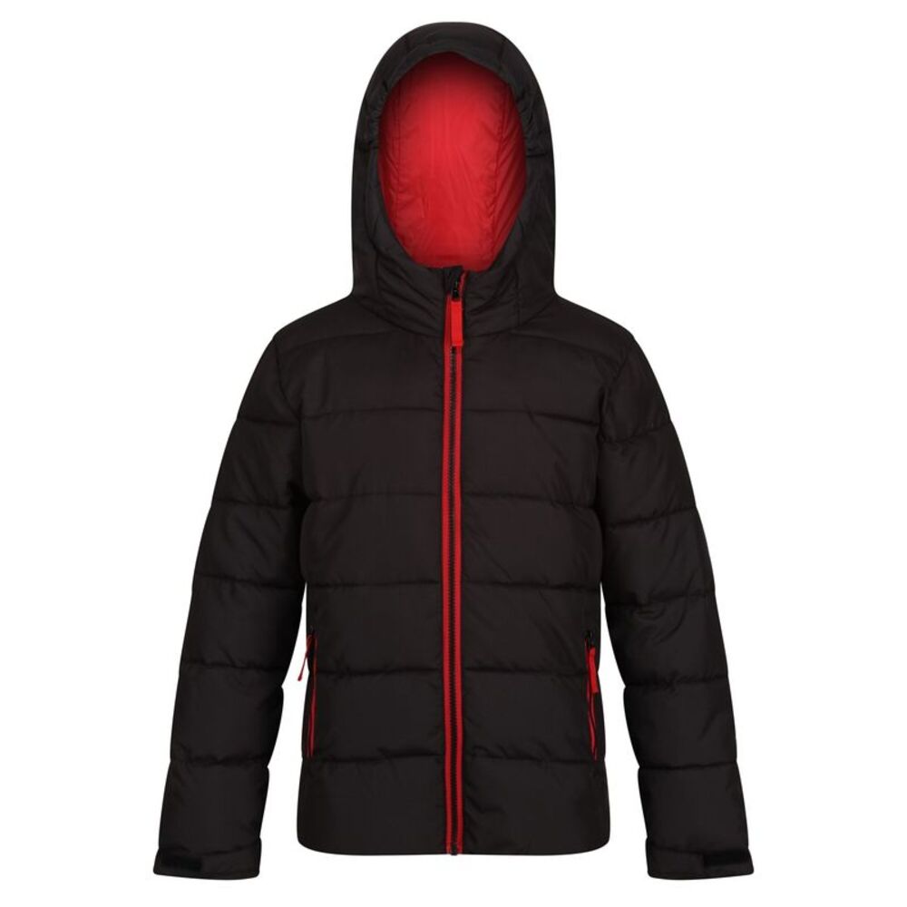 Regatta Professional Childrens/Kids Thermal Padded Jacket / Black/Classic Red